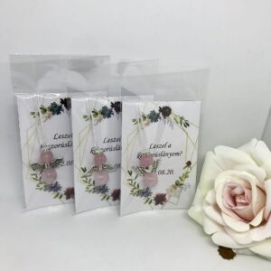 Rózsakvarc angyal koszorúslány felkérőnek