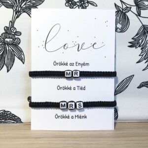 Fekete Mr&Mrs karkötő szett