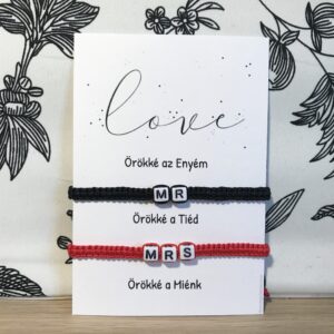 Fekete-piros Mr&Mrs szett