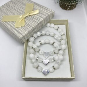 White anya-lányai karkötő szett