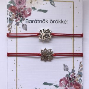 Barátnők örökké-lótuszvirág szálas karkötő szett