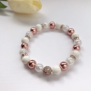 White rose gold delux karkötő