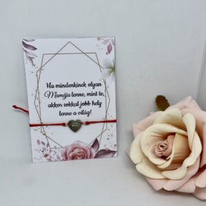 Legjobb Mama! - szál karkötő szív medállal