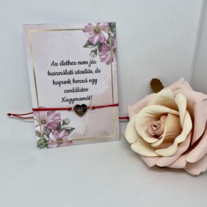 Legjobb Mama! - szál karkötő szív medállal