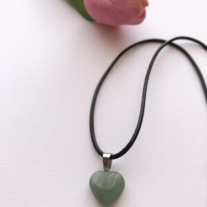 Aventurin szív medálos nyaklánc