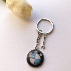 BMW logós kulcstartó