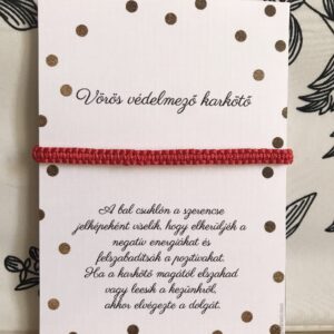 Piros szerencsekarkötő