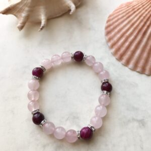 Pink luxe ásvány karkötő