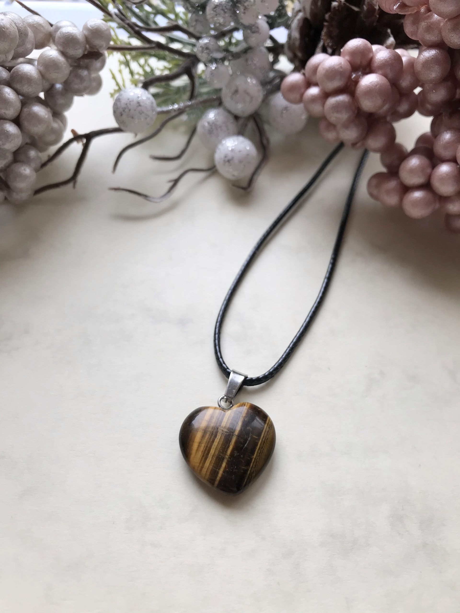 Tigrisszem szív medálos nyaklánc