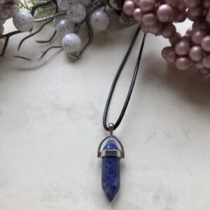 Szodalit ceruza medálos nyaklánc