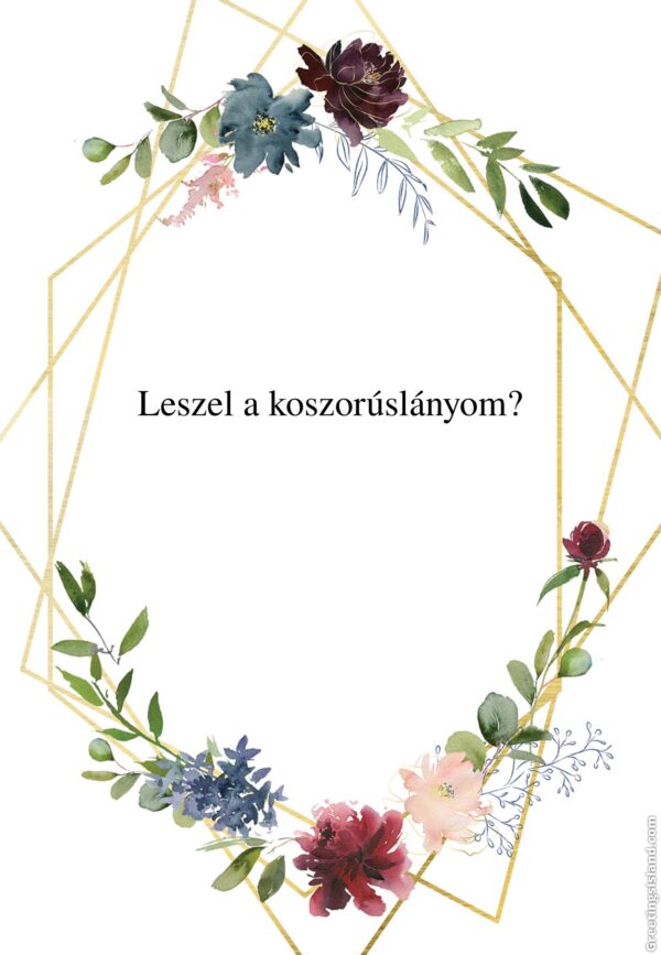 Leszel a koszorúslányom? kártya