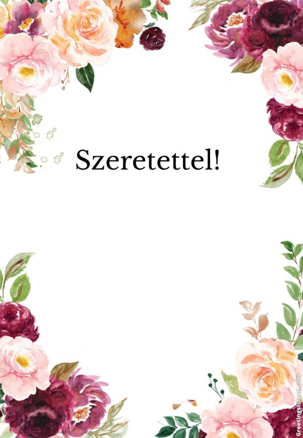 Szeretettel! - ajándékkísérő kártya