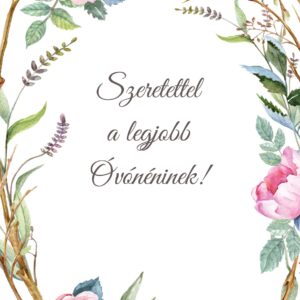 Legjobb Óvónéninek! ajándékkísérő kártya