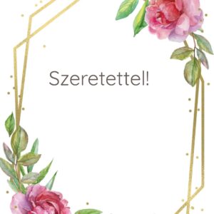 Szeretettel! ajándékkísérő kártya