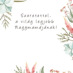 Ajándék kísérő kártya nagymama