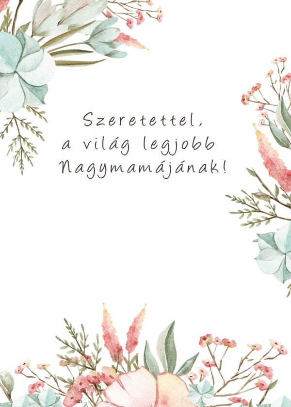 Ajándék kísérő kártya nagymama