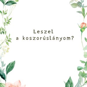 Koszorúslány felkérő kártya