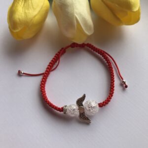 Hegyikristály angyalos védelmező karkötő